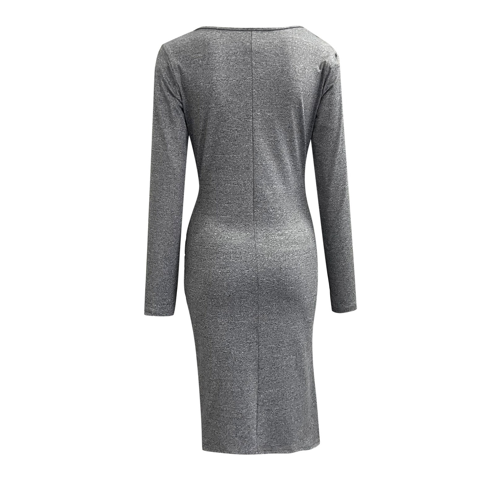 grey color dress for women